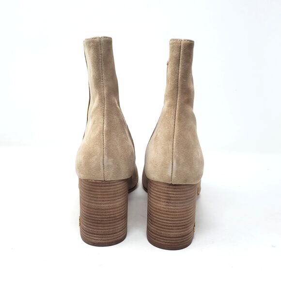 Tory Burch Brooke 70MM Ankle Bootie Sport Suede 46920 Perfect Sand Size US 10.5 - Picture 7 of 12